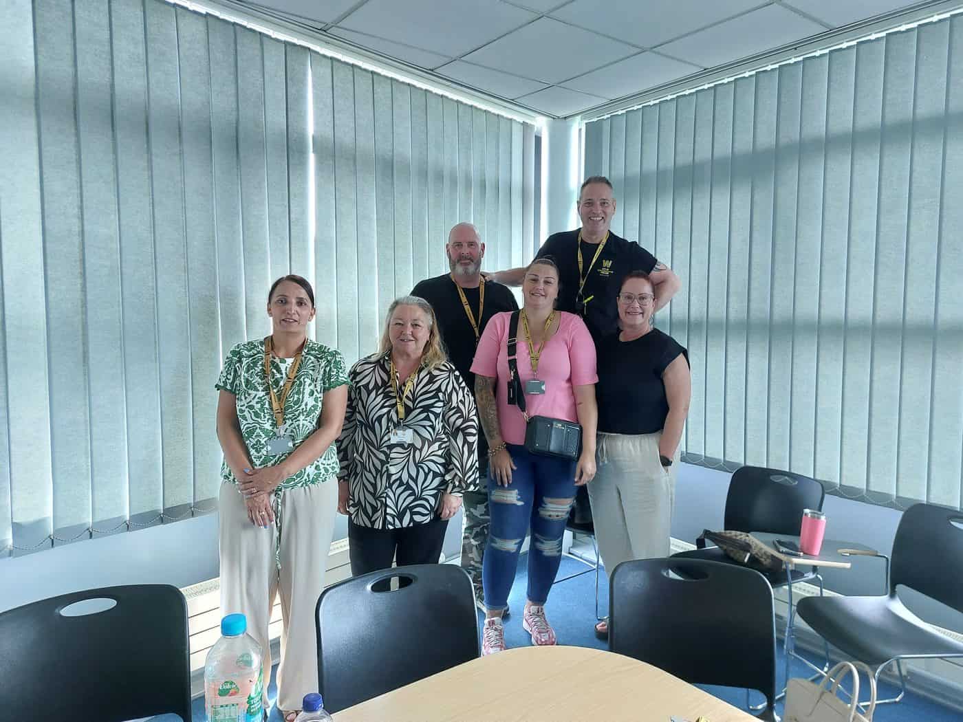 College team after completing a Keys Training management course
